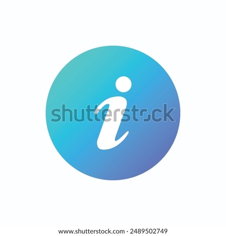 Information button icon. Vector illustration