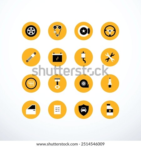 Car service icon set. Vector illustration