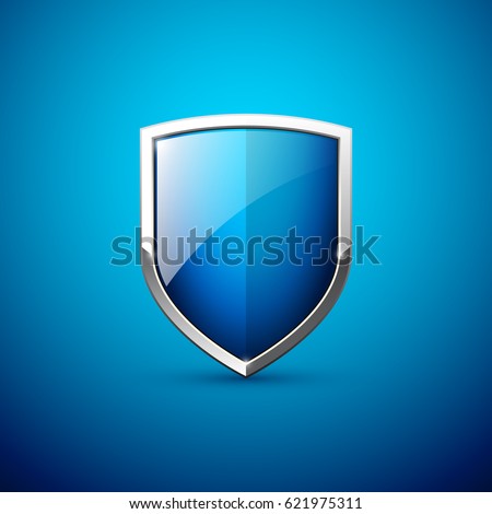 Vector blue shield