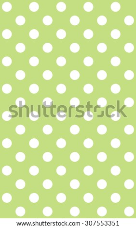 Traditional dotted wallpaper with white dots and light green background