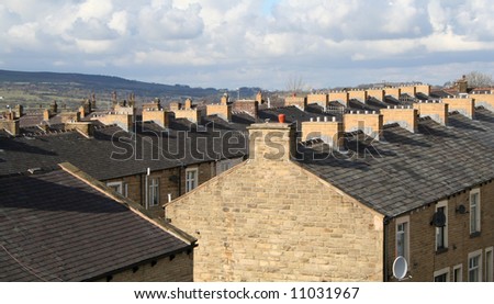Back streets of Nelson, Lancashire,