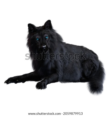 Dire wolf on isolated background, 3D illustration, 3D rendering Photo stock © 