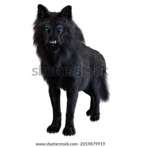 Dire wolf on isolated background, 3D illustration, 3D rendering Photo stock © 