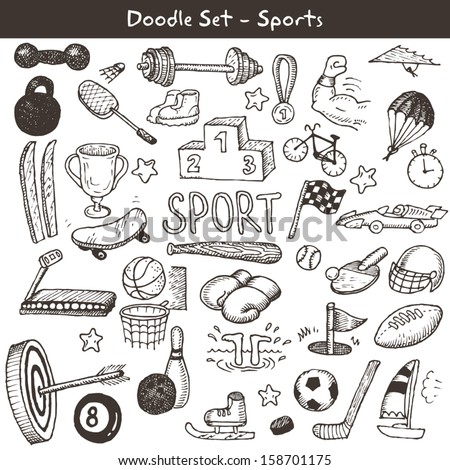 Doodle sports. Vector illustration.