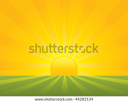 Sunrise Background Stock Vector Illustration 44282134 : Shutterstock