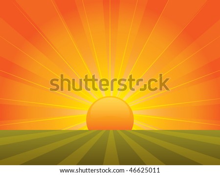 Sunrise Background Stock Vector Illustration 46625011 : Shutterstock