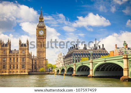 Big Ben and Houses of Parliament, London, UK ストックフォト © 