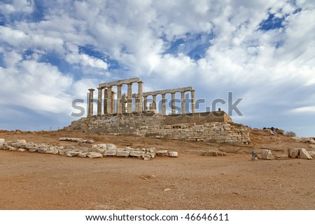 Ruins of Poseidon temple, Cape Sounion, Greece