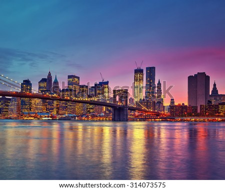 Manhattan at dusk, New York City
