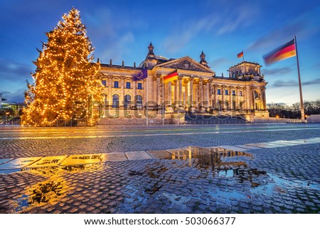 Similar – Image, Stock Photo The Reichstag at dusk, Berlin, Germany.