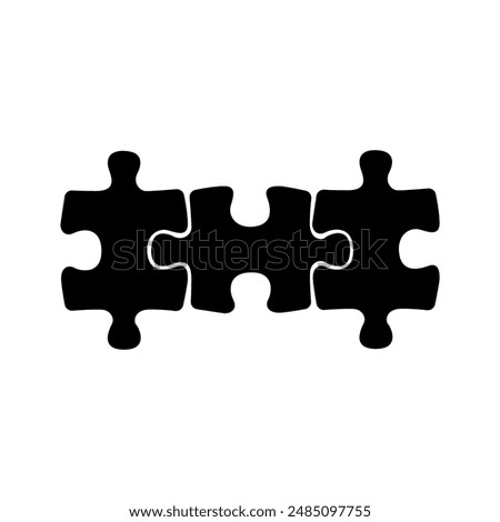 Jigsaw puzzle piece flat vector icon design