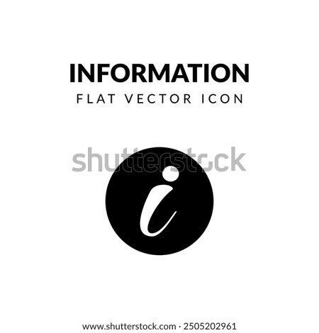 Information black and white flat vector icon design. Info glyph and symbol design