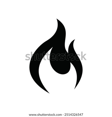 Fire glyph icon design. Fire symbol and clip art design