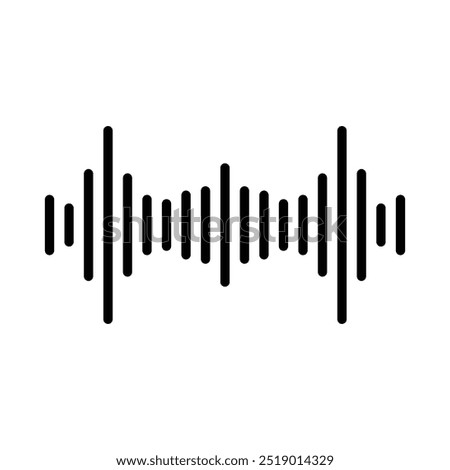 Sound wave flat vector icon design. Sound wave symbol design and clip art