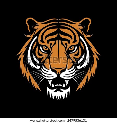 This tiger head vector illustration captures the majestic and fierce essence of the wild feline. With intricate detailing and bold lines, this artwork brings out the powerful.