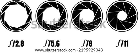 Photography Camera Fstop Silhouette, Aperture opening clipart