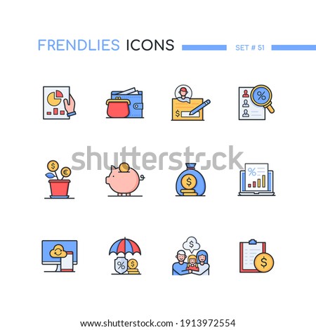 Budget - modern line design style icons set. Financial management, savings. Income, wallets, bank account, planning. Analytics, sync between devices, debts, report. Emergency fund, family expenses