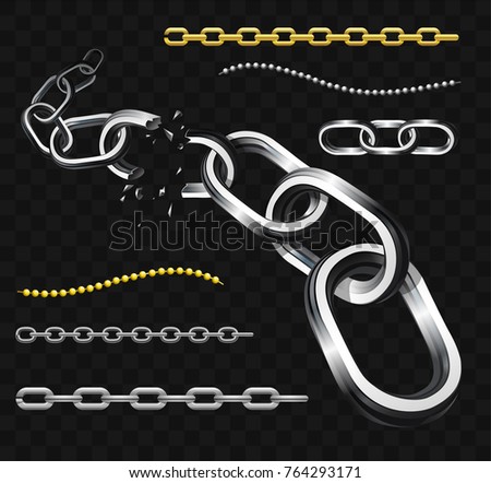 Chains - modern vector realistic isolated clip art