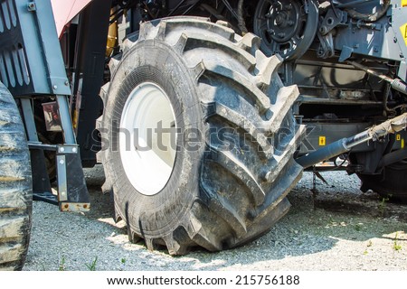 wheel of agricultural combine harvester