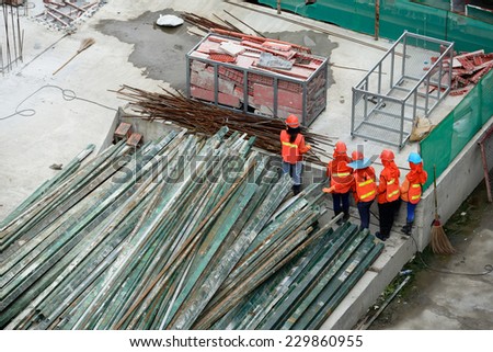 workers in construction zone