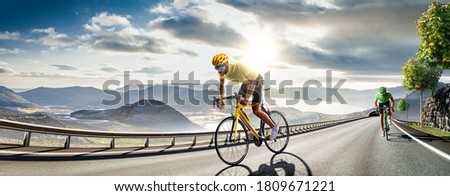 Similar – Image, Stock Photo blurred cyclist in motion