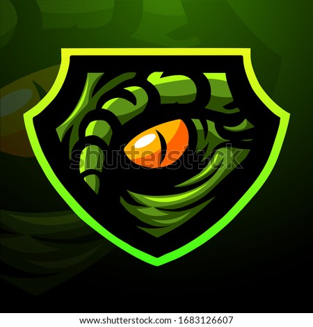 Raptor eye mascot logo design Stockfoto © 