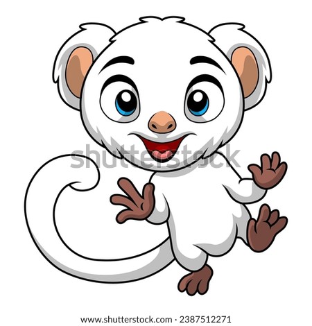 Cute cuscus cartoon on white background