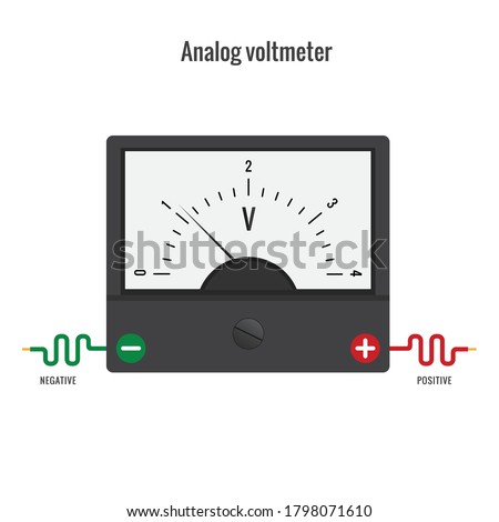 Analog voltmeter. The voltmeter is a physical device for measuring the voltage in an electrical circuit.