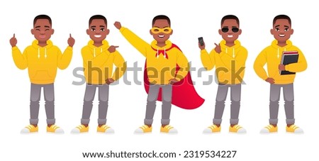Similar – Image, Stock Photo Teenager with hoodie in front of a dotted concrete wall