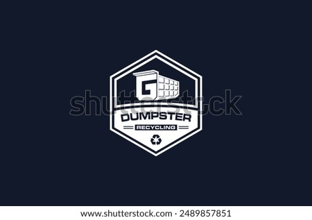 logo mark of dumpster premium vector