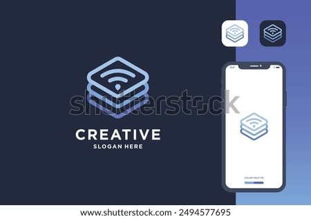 network stack logo design business brand inspiration