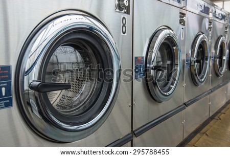 line of laundry machine