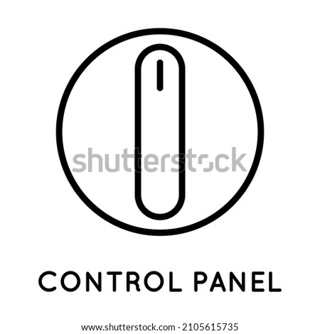 Selector for selecting control panel programs. Countdown timer, mode selection. Washing machine, electric stove, microwave, switch. Vector sign in simple style isolated on white background.