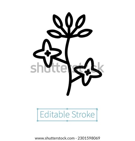 Rapeseed Icon. Editable vector stroke. Vector sign in simple style isolated on white background. Original size 64x64 pixels.