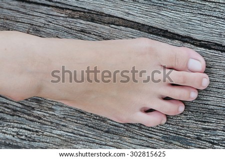 foot on ground