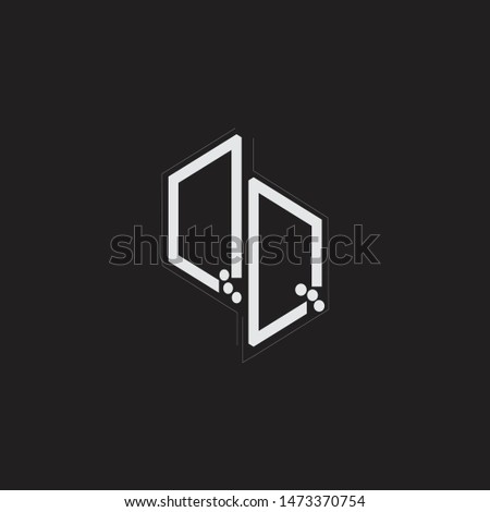 QQ Initial Letters logo monogram with up to down style isolated on black background