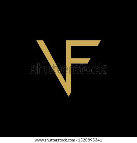 VF Letter monogram with abstrac concept style design