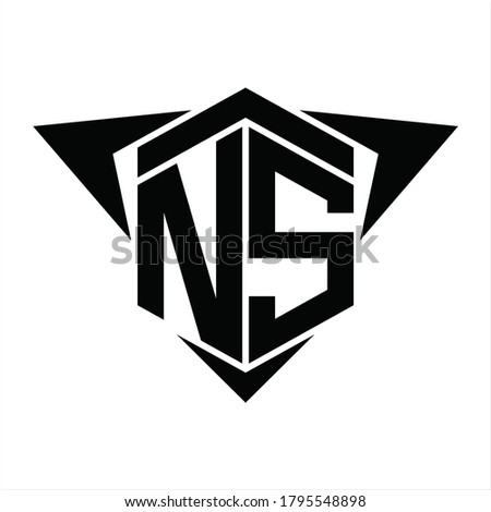 OA Logo monogram with wings arrow around design template on white background Stock fotó © 