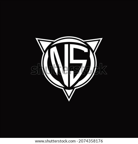 NS Logo monogram isolated with circle shape and three arrow design template Stock fotó © 