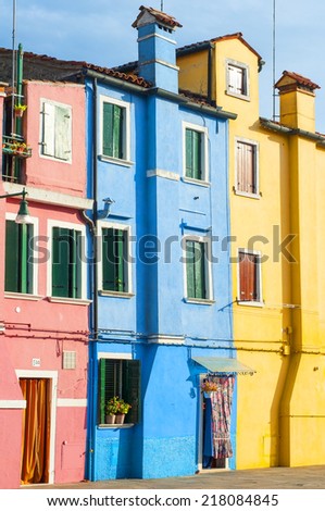 Detail in Burano, an island full of colors in the lagoon near Venice
