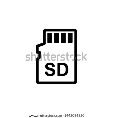 Micro SD icon symbol vector illustration