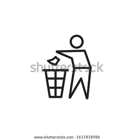 Do not litter icon symbol vector illustration