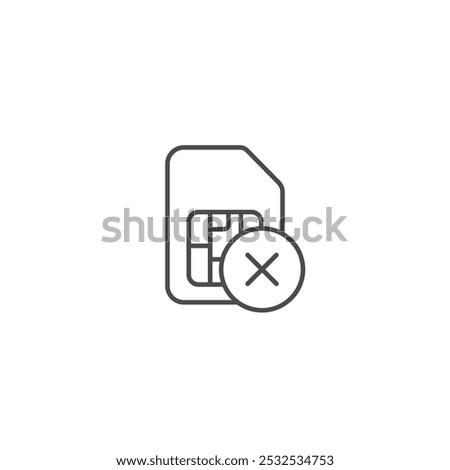 No sim card icon symbol vector illustration