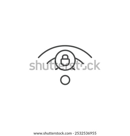 Wifi lock icon symbol vector illustration