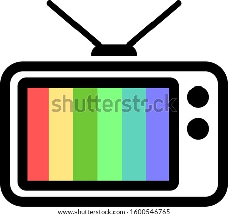TV icon. Television broadcast logo. Transparent sign. Video streaming services. No signal. Classic electric. Watching show. Antenna transmission. Local telecast.