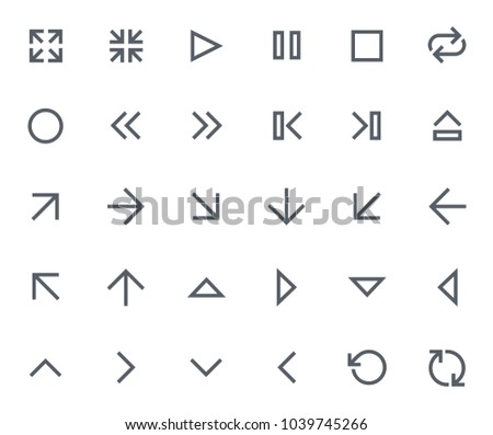 This icon set in bold outline style contains icons like Refresh, Scale Up and Repeat. These vector icons will look great in any user interface design. Pixel perfect at 64x64.