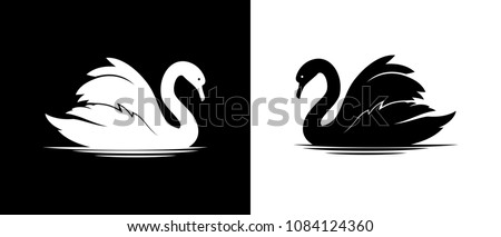 Vector swan silhouette