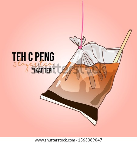 Teh C Peng or 3 Layer Tea ikat tepi is a popular and traditional Malaysian drink found in Malaysia and Singapore 