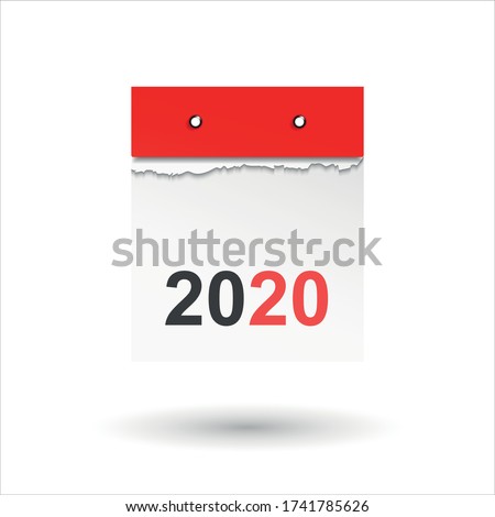 Calendar 2020 on a white background. Vector illustration EPS10