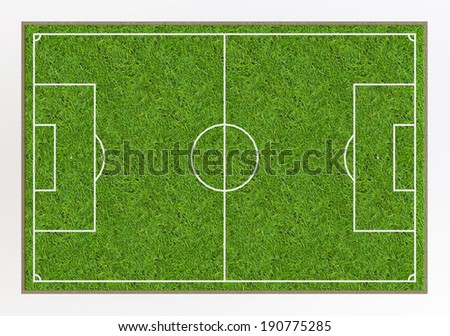 Football field with white background